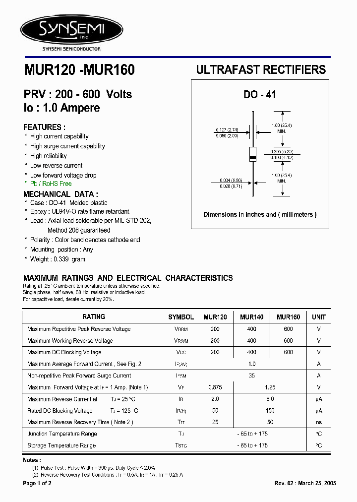 MUR120_4461652.PDF Datasheet