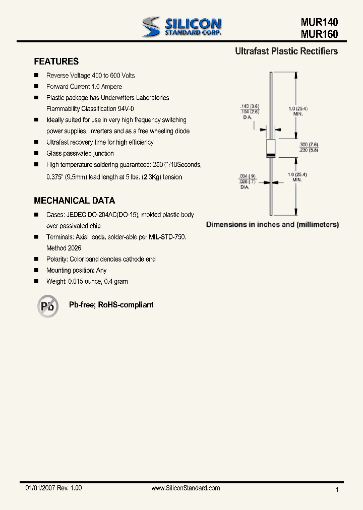 MUR160_4544992.PDF Datasheet