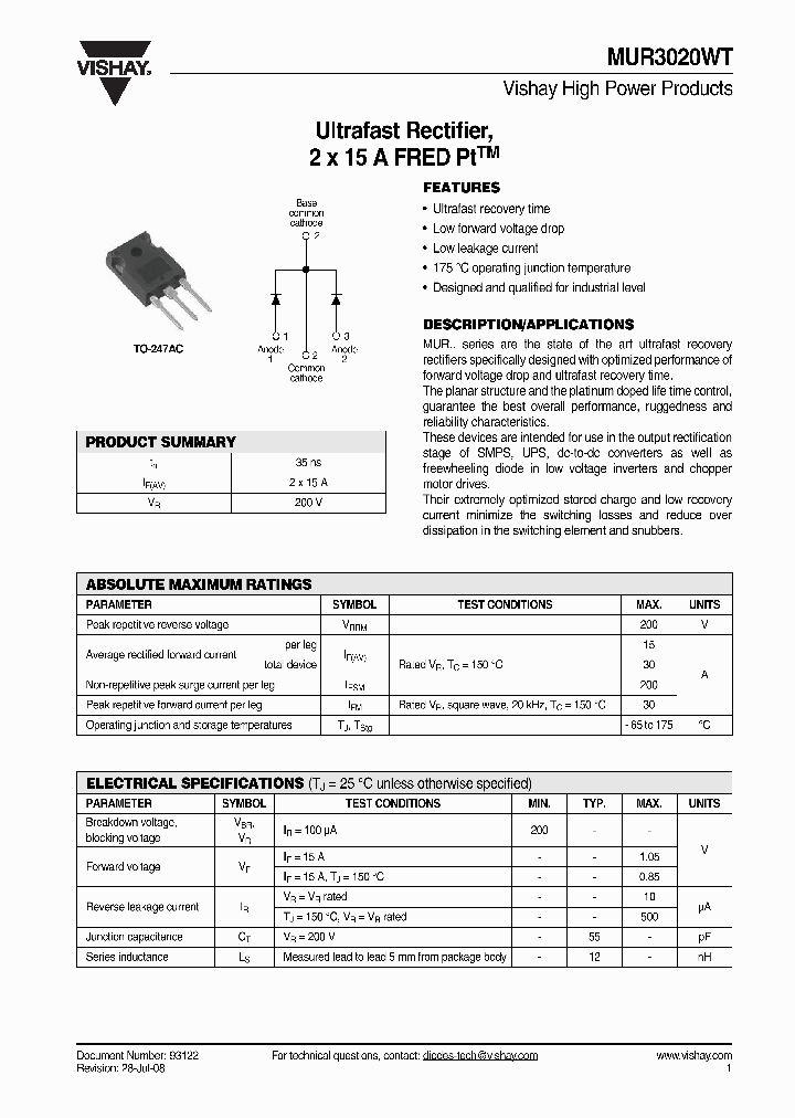 MUR3020WT_4267972.PDF Datasheet