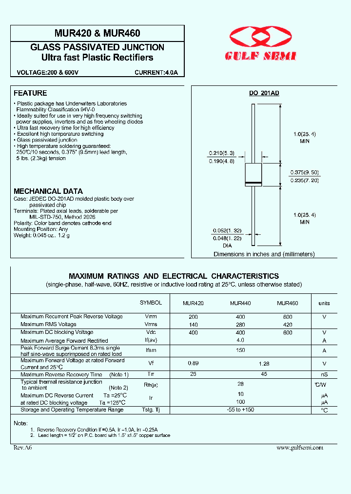 MUR420_4619487.PDF Datasheet