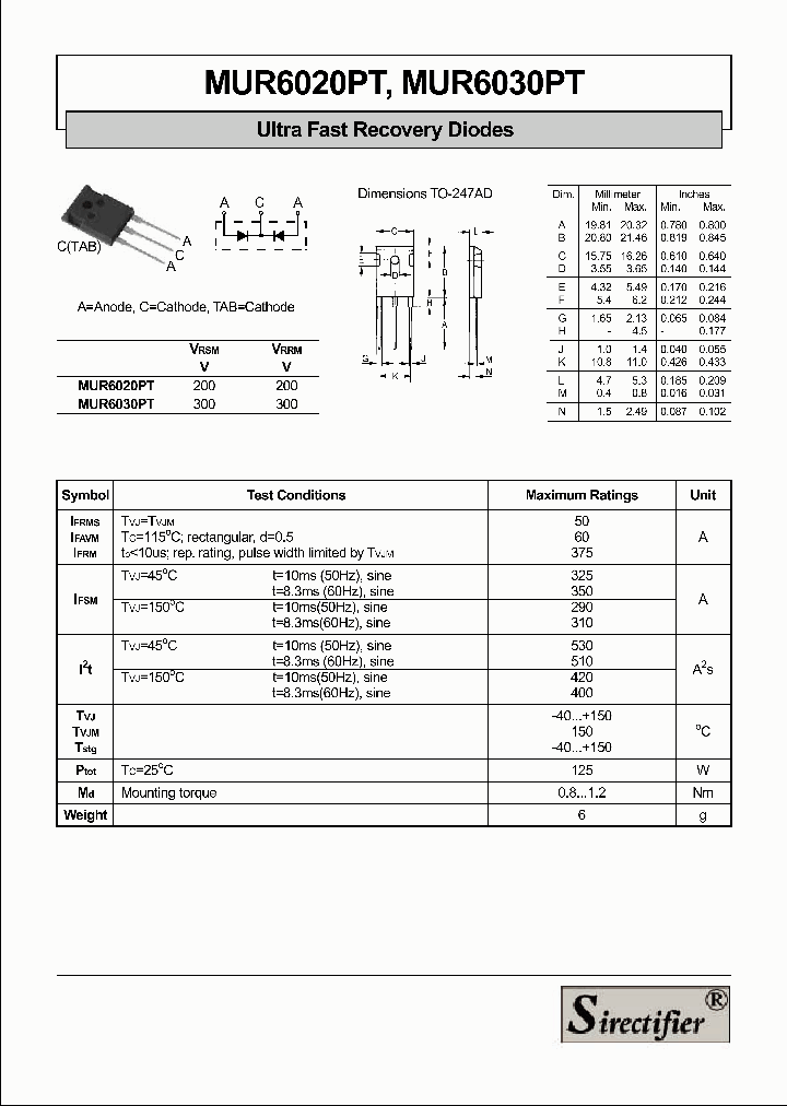 MUR6020PT_4382593.PDF Datasheet