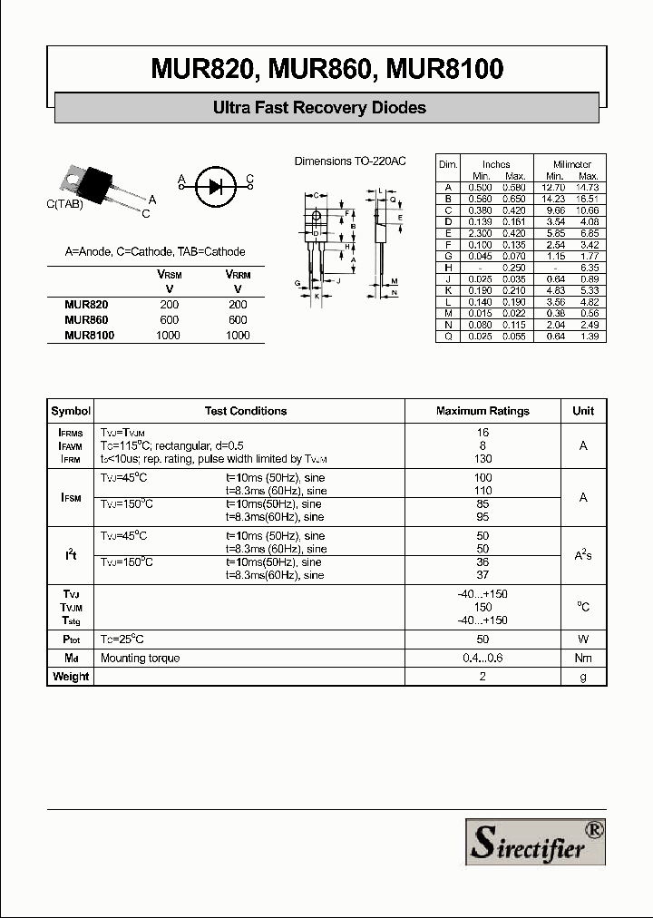 MUR8100_4869909.PDF Datasheet