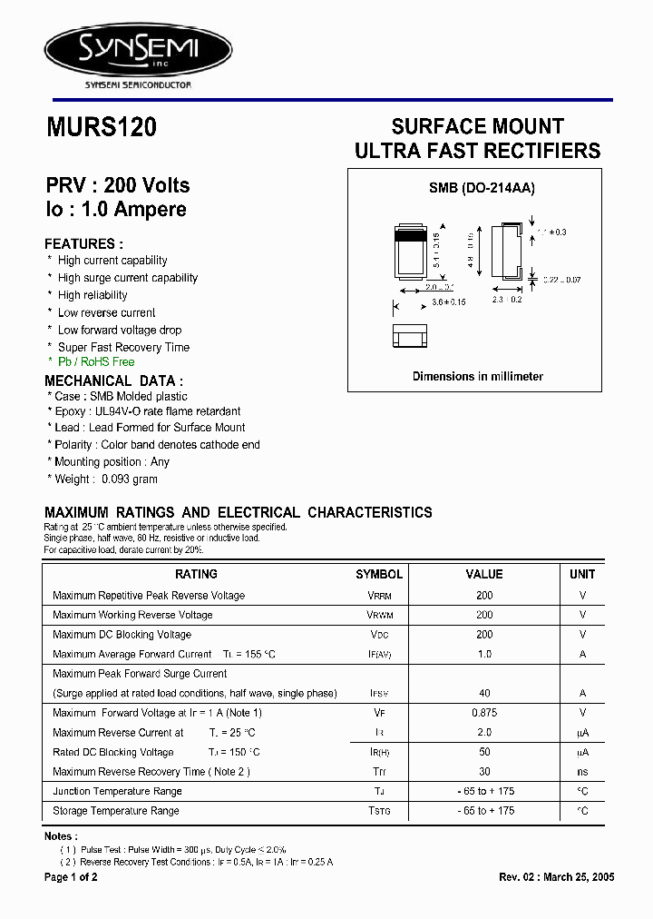 MURS120_4556227.PDF Datasheet