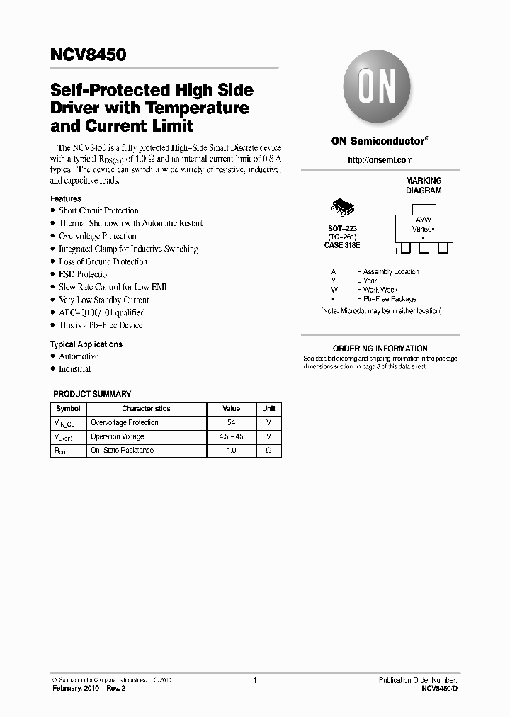 NCV8450_4781820.PDF Datasheet