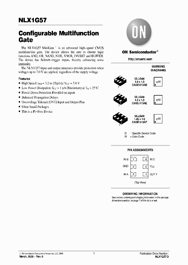 NLX1G57CMX1TCG_4590435.PDF Datasheet