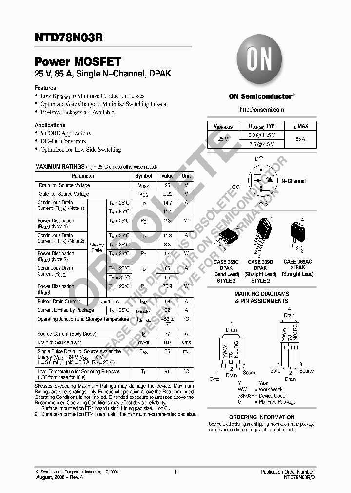NTD78N03R_4768348.PDF Datasheet