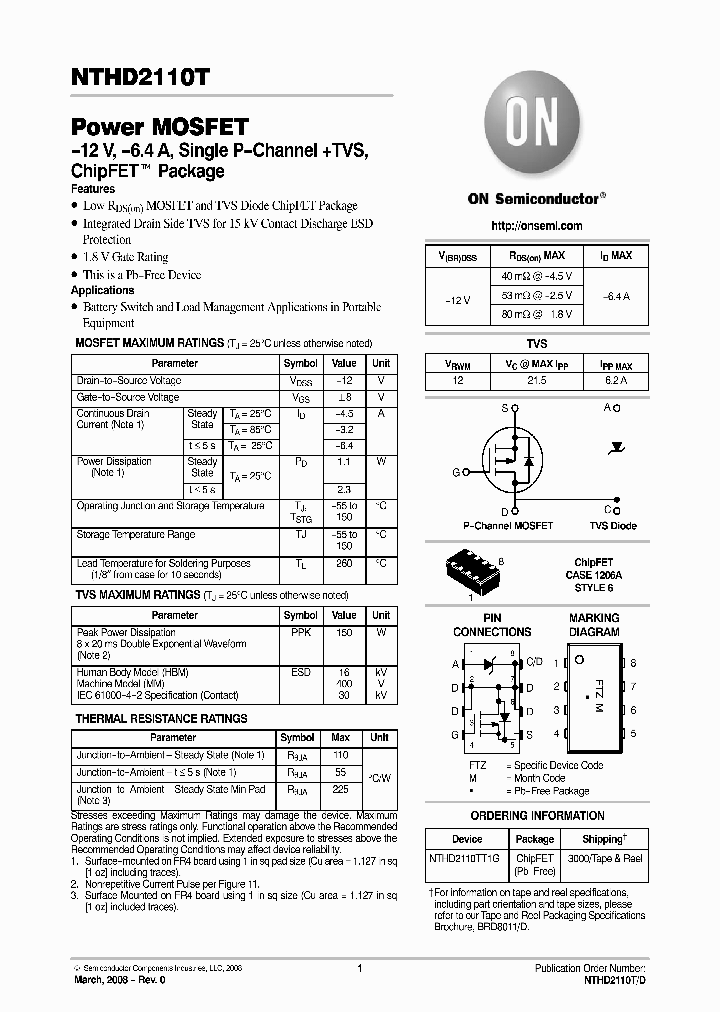 NTHD2110T_4599048.PDF Datasheet