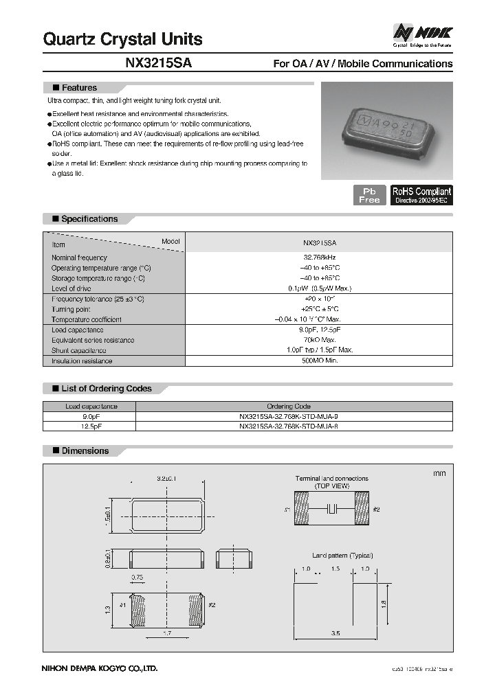 NX3215SA32768KSTDMUA8_4681534.PDF Datasheet