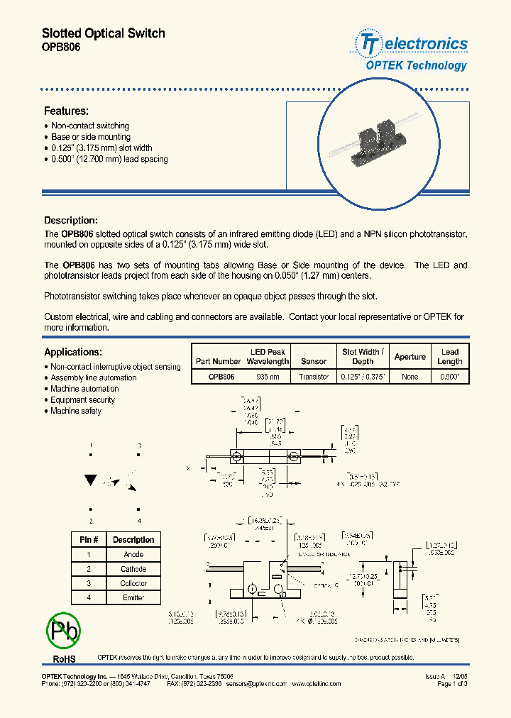 OPB80605_4223274.PDF Datasheet