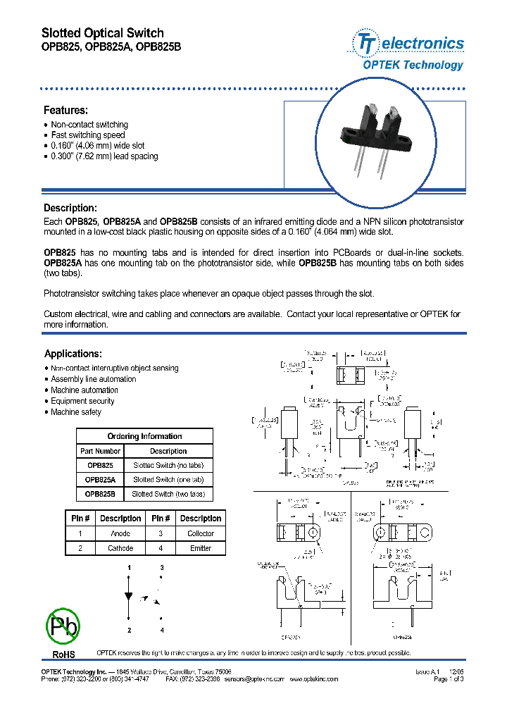 OPB825_4184116.PDF Datasheet