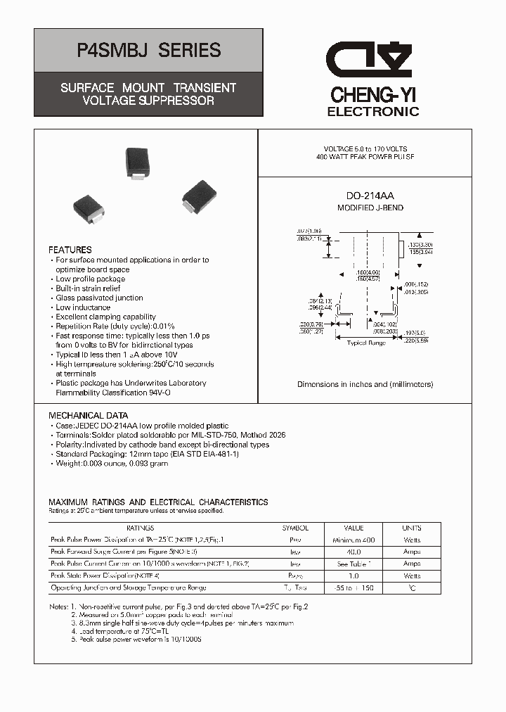 P4SMBJ60_4528239.PDF Datasheet