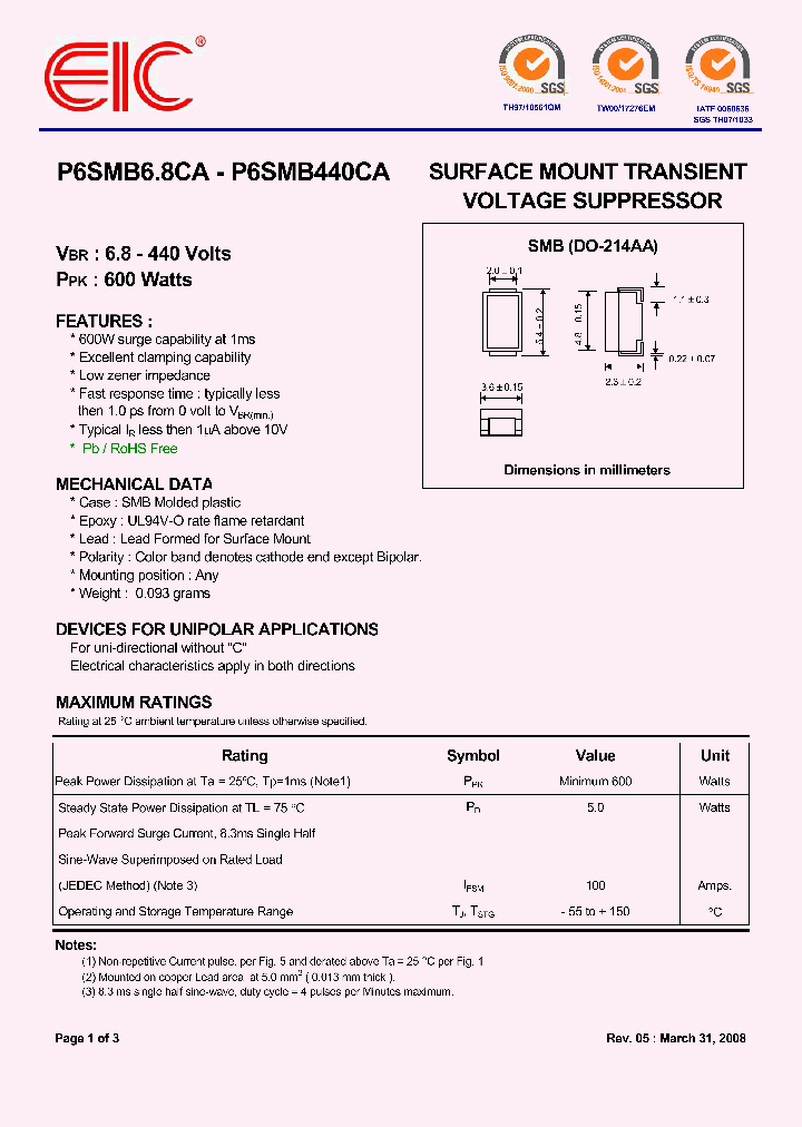P6SMB440CA_4912936.PDF Datasheet
