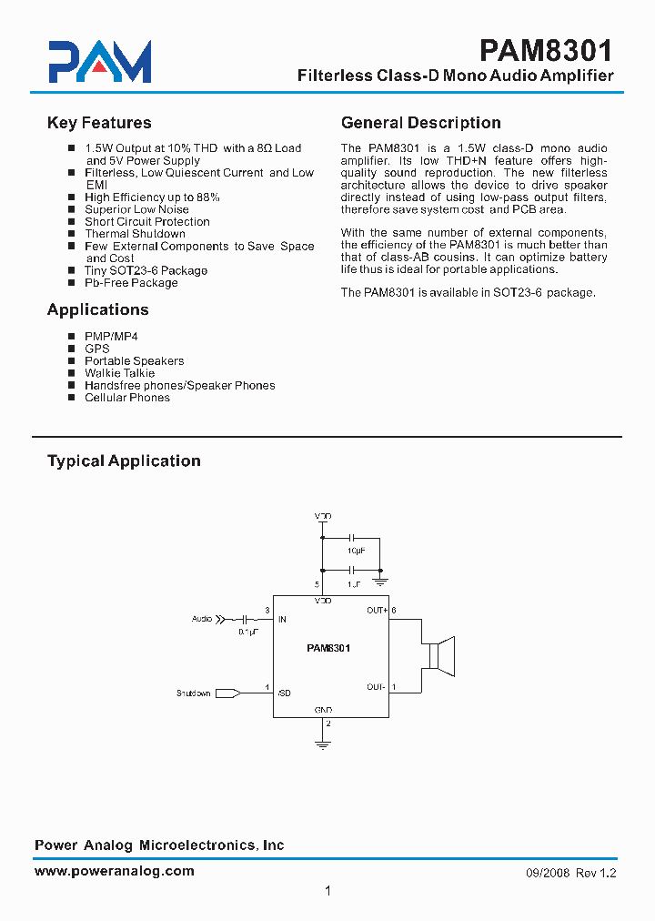 PAM8301_4243371.PDF Datasheet