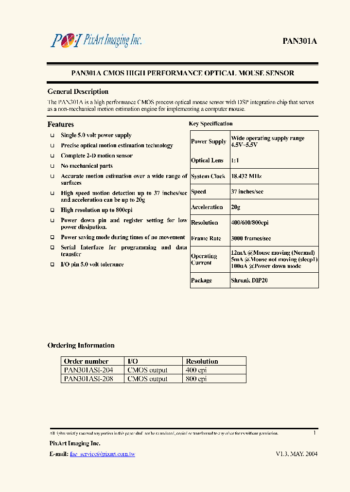 PAN301ASI-204_4544800.PDF Datasheet