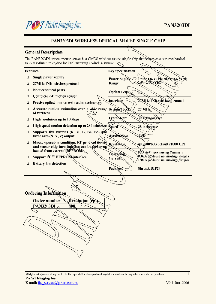 PAN3203DI_4640422.PDF Datasheet