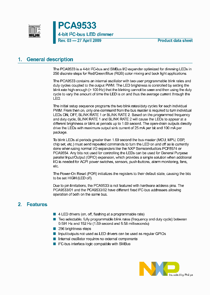 PCA9533_4848110.PDF Datasheet