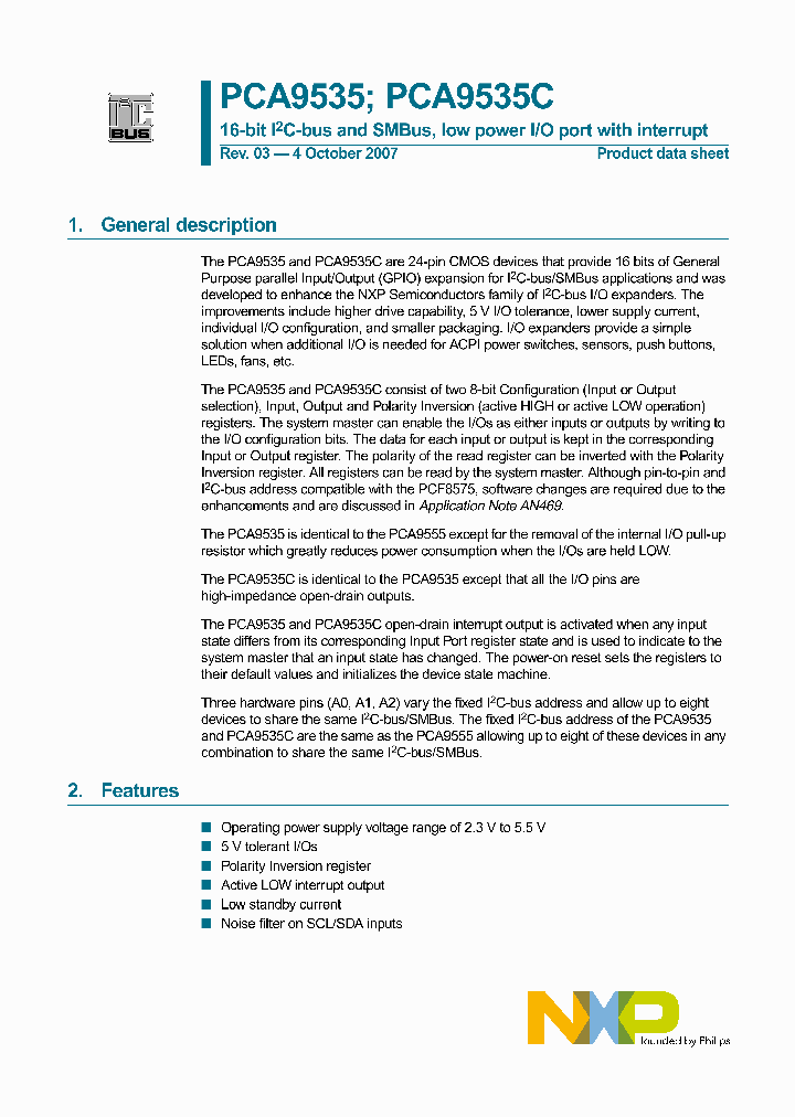 PCA9535CD_4211769.PDF Datasheet
