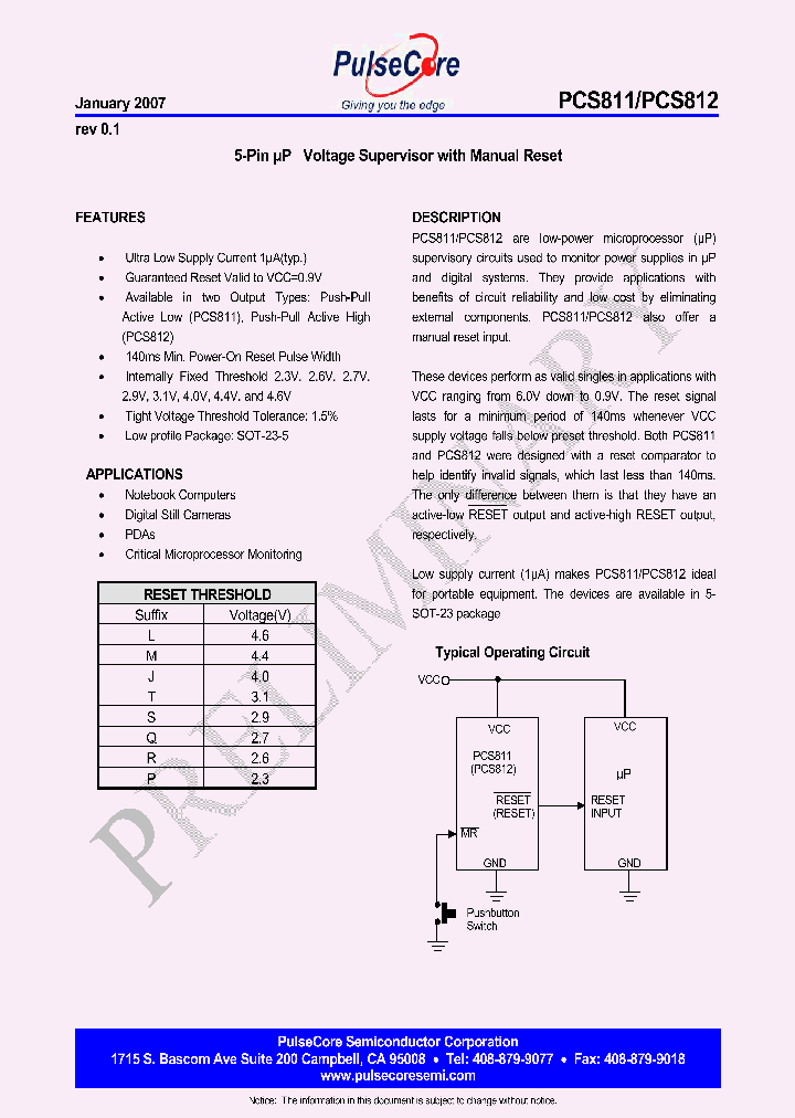 PCS811LIUKF_4459672.PDF Datasheet