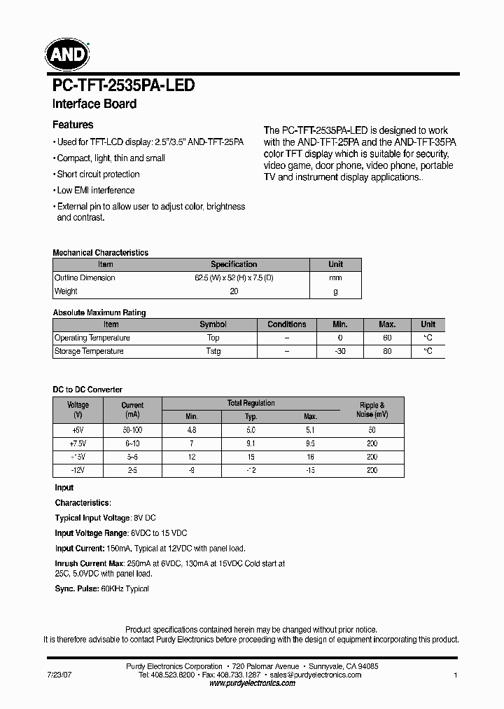 PC-TFT-2535PA-LED_4545144.PDF Datasheet