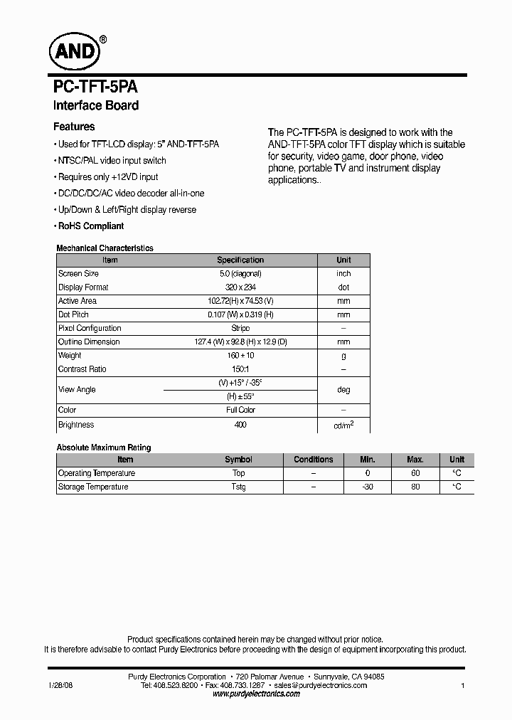 PC-TFT-5PA_4566832.PDF Datasheet