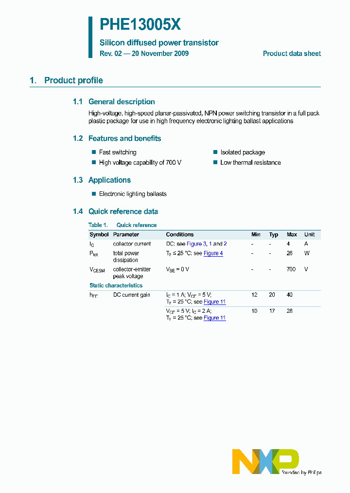 PHE13005X_4656600.PDF Datasheet