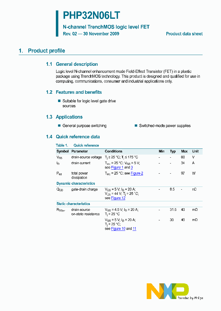PHP32N06LT_4577617.PDF Datasheet