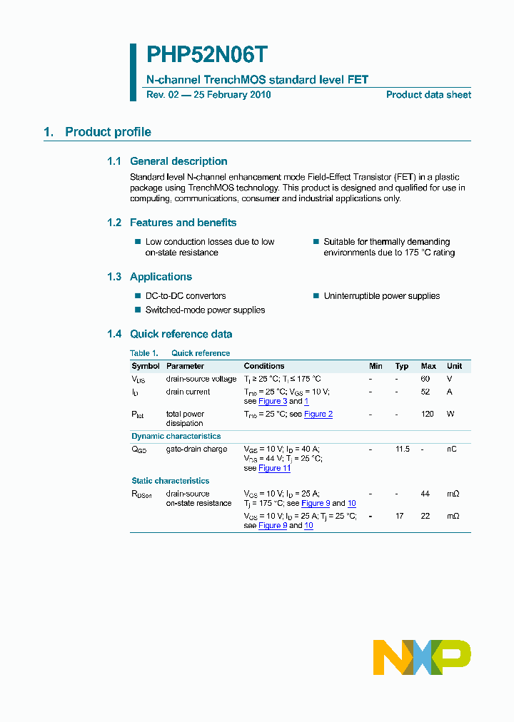 PHP52N06T_4731215.PDF Datasheet