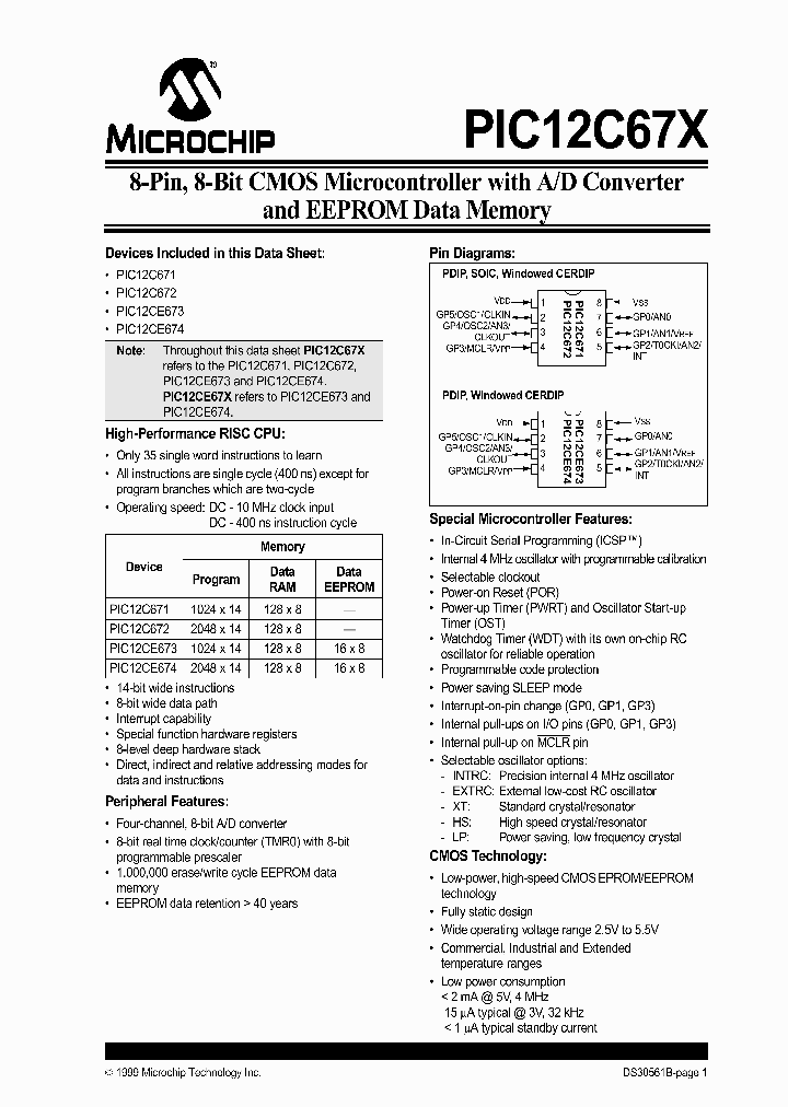 PIC12C672T-10ISM_4603240.PDF Datasheet