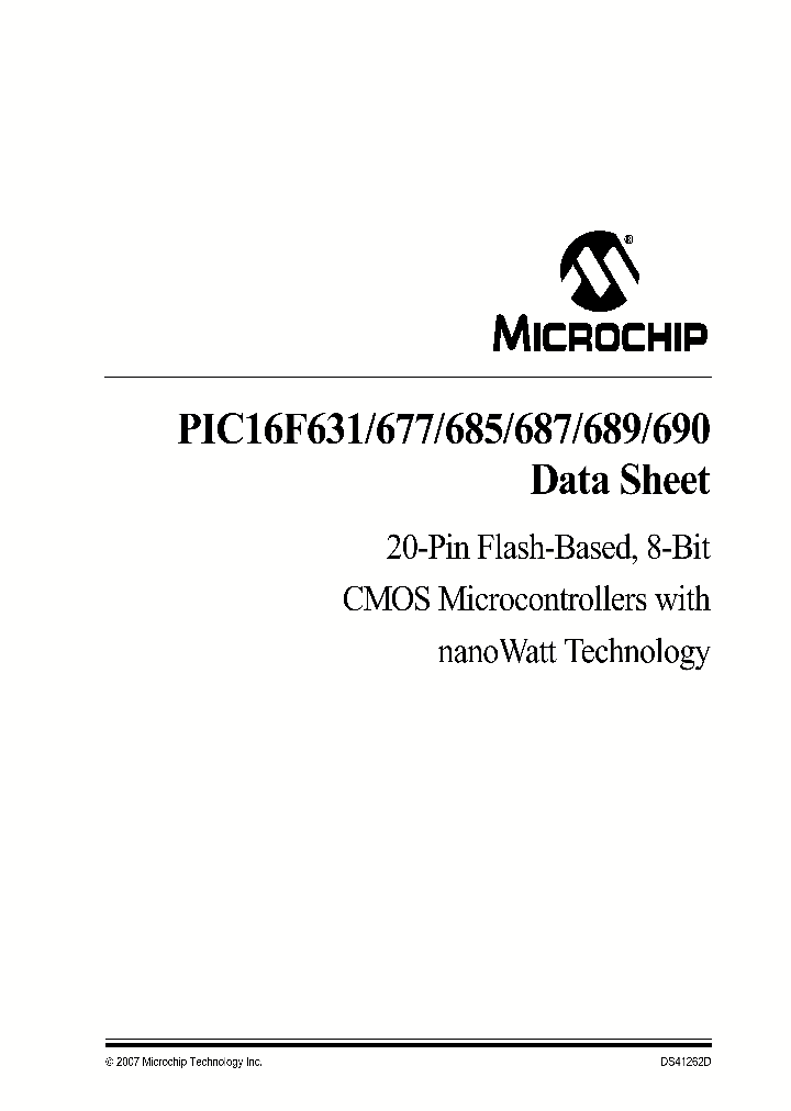 PIC16F689T-IP_4782032.PDF Datasheet