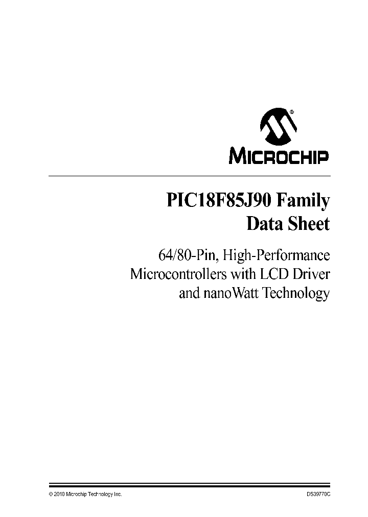 PIC18F85J90_4581636.PDF Datasheet
