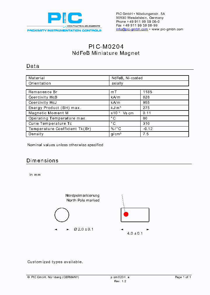 PIC-M0204_4557907.PDF Datasheet