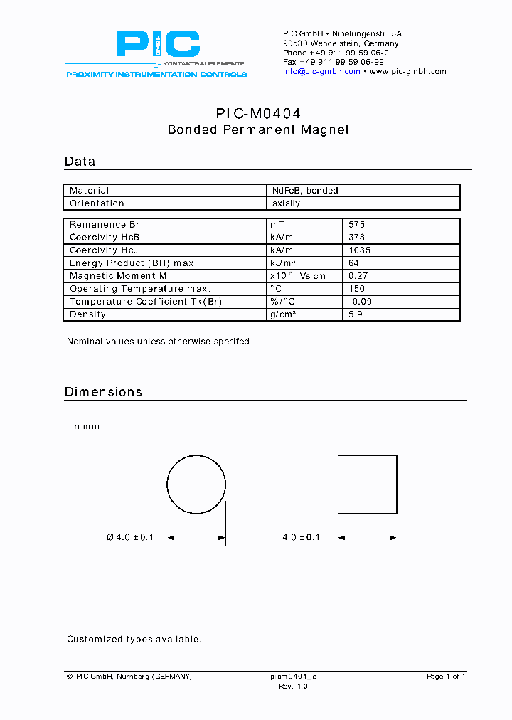 PIC-M0404_4557915.PDF Datasheet