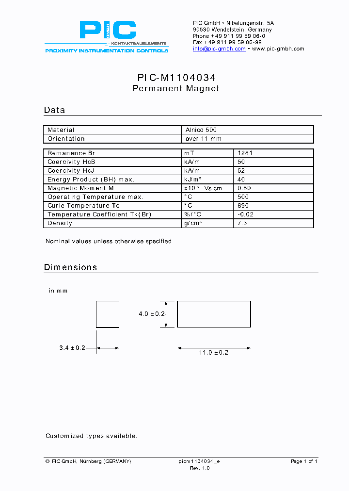 PIC-M1104034_4710125.PDF Datasheet