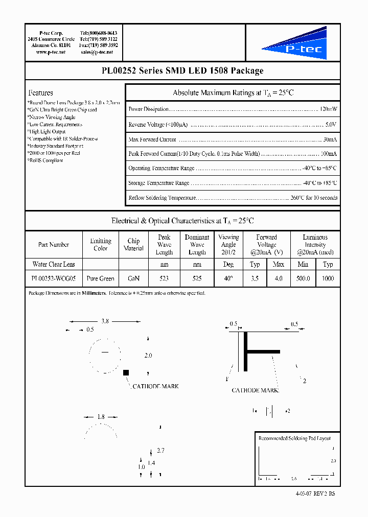 PL00252-WCG05_4821775.PDF Datasheet