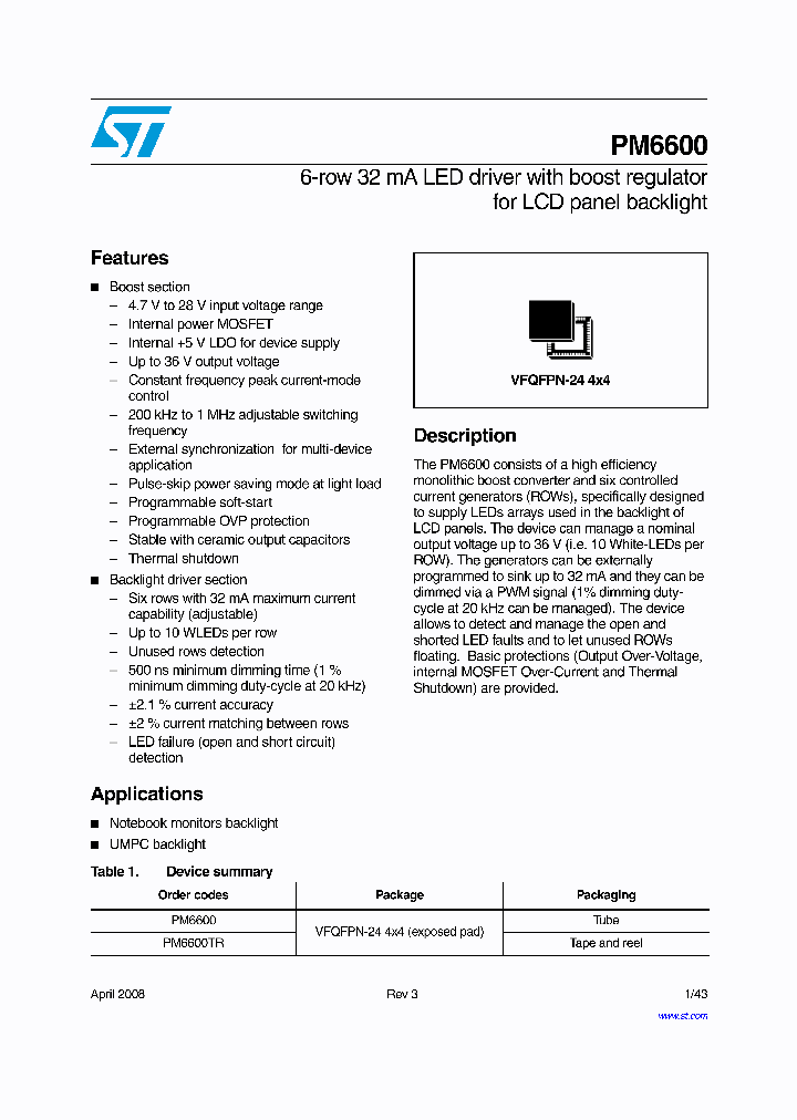 PM6600TR_4290470.PDF Datasheet