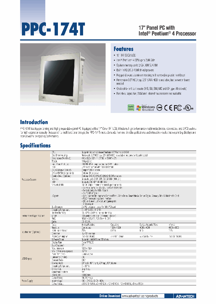 PPC-174T-BARE-CE_4560777.PDF Datasheet