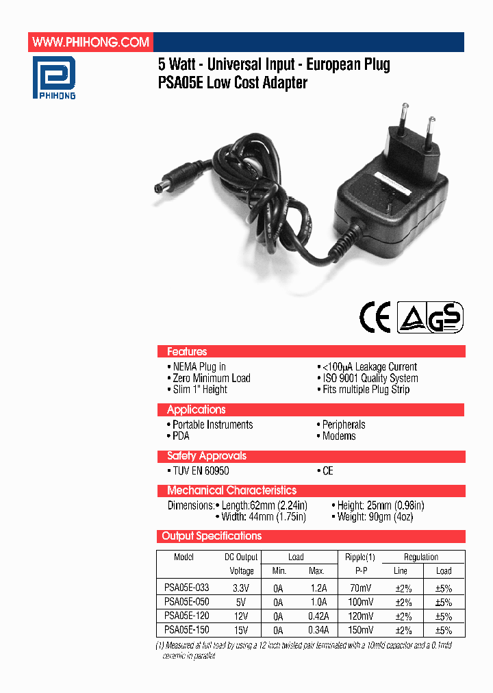 PSA05E-120_4750687.PDF Datasheet