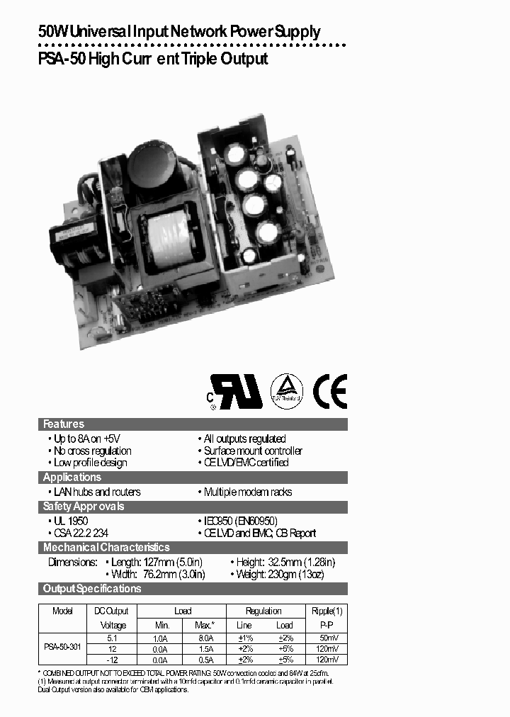 PSA-50-301_4667810.PDF Datasheet