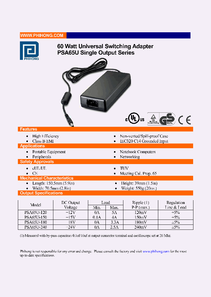 PSA65U-120_4752217.PDF Datasheet