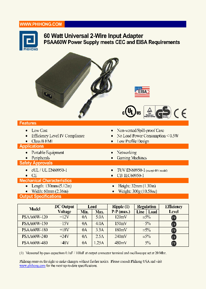 PSAA60W-120_4440404.PDF Datasheet