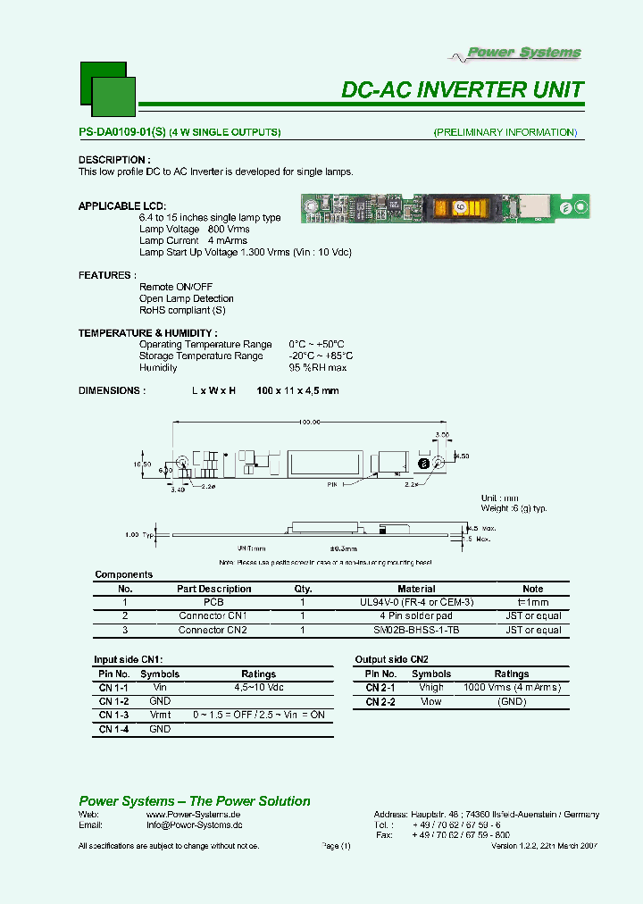 PS-DA0109-01_4592959.PDF Datasheet