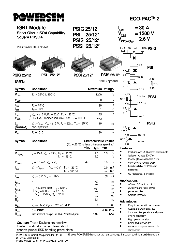 PSIS2512_4527732.PDF Datasheet