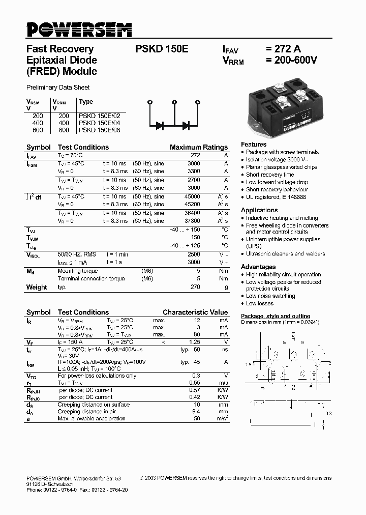 PSKD150E_4552175.PDF Datasheet