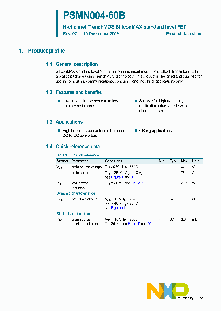 PSMN004-60B_4708508.PDF Datasheet