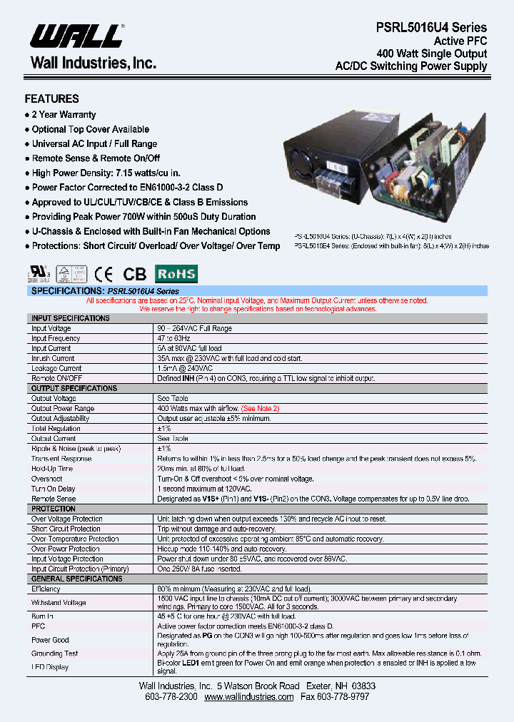 PSRL5016U4_4215175.PDF Datasheet