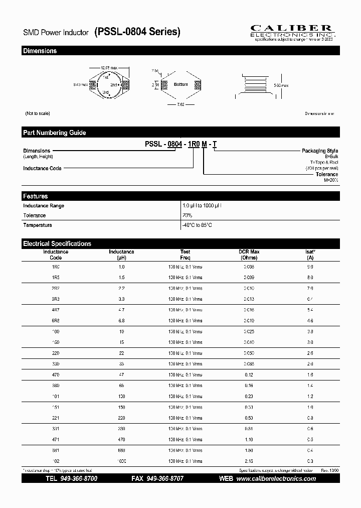 PSSL-0804-100M-B_4671638.PDF Datasheet