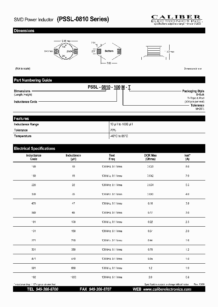 PSSL-0810-100MB_4252974.PDF Datasheet