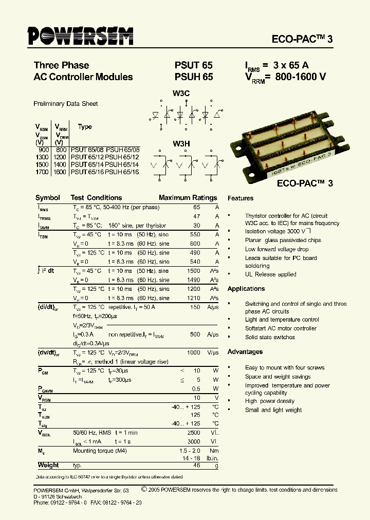 PSUH65_4546946.PDF Datasheet