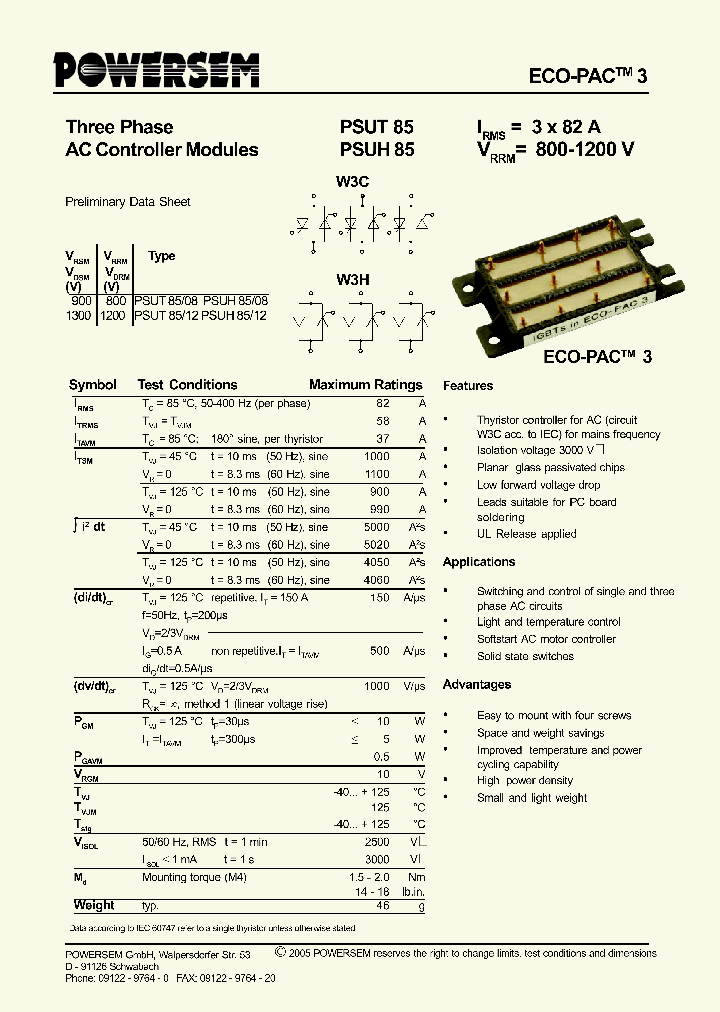 PSUH85_4546948.PDF Datasheet