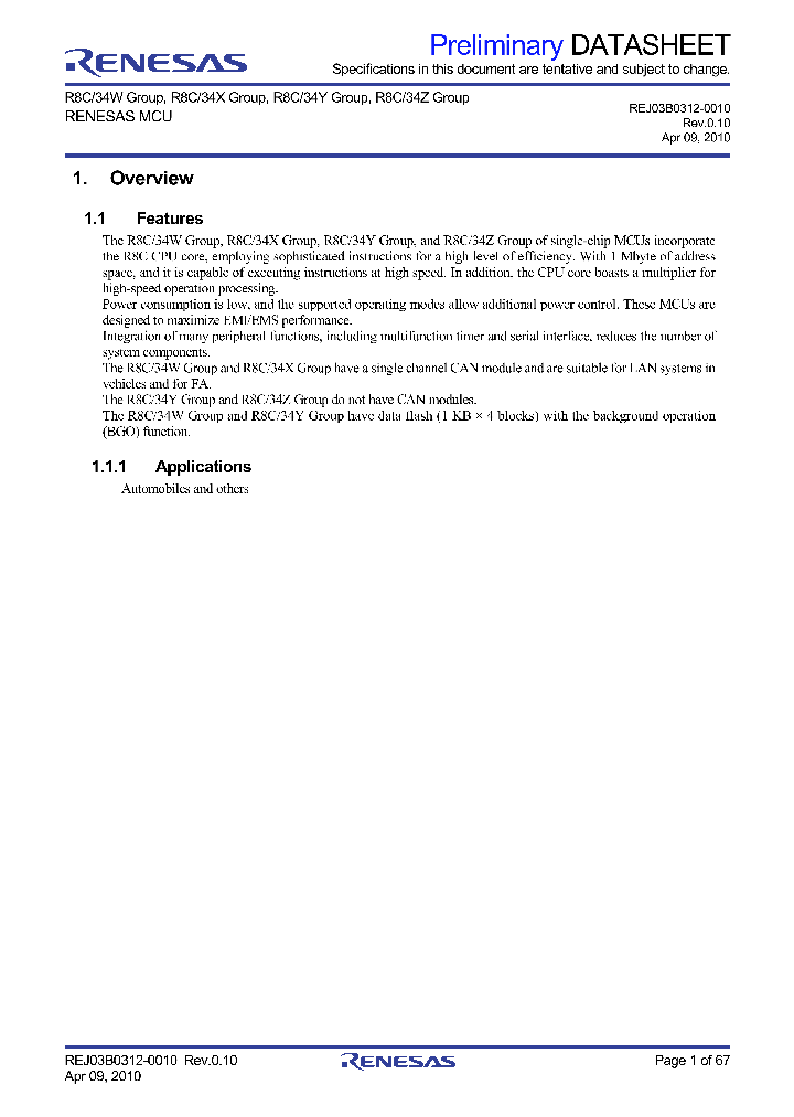R5F2134CWJFP_4673809.PDF Datasheet